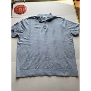Old Navy Men's Size Xxl Short Sleeve Polo Sweater -heather -‎ Blue